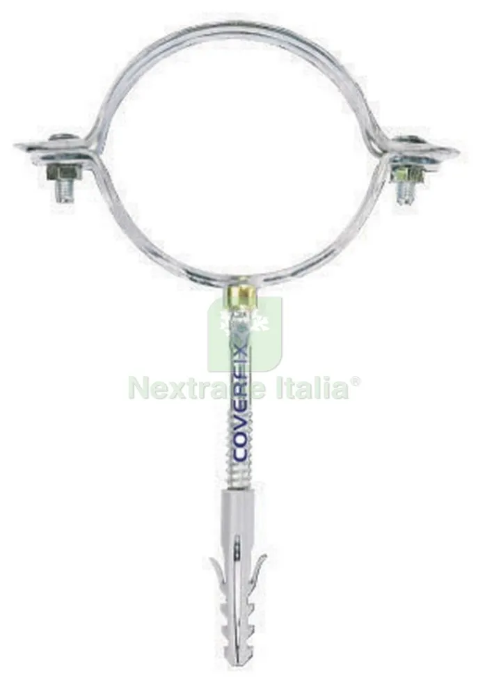 50PZ Collari x Pluviali Zincati Tondi MM.200 — Fascette e collari — rif. FERX.24523 50PZ Collari x Pluviali Zincati Tondi MM.200 — Fascette e collari — rif. FERX.24523