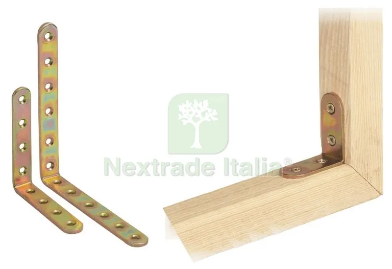 50PZ Piastra Angolare in Acciaio Tropicalizzato MM 2,5X150X150 — Casalinghi e organizzazione — rif. FERX.2478