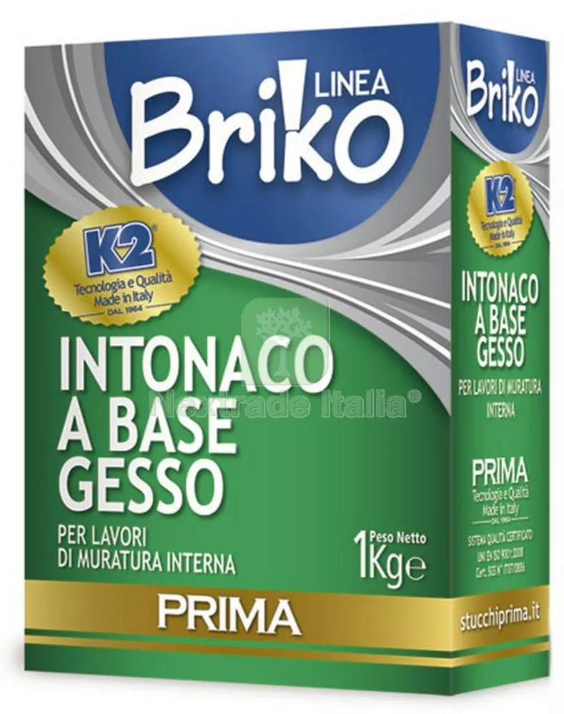 12PZ LINEA BRIKO INTONACO X INTERNI DA KG. 1 — Cemento, malte e collanti edili — rif. FERX.24829