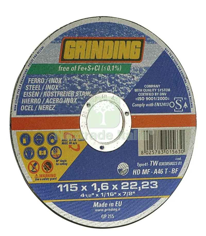10PZ Grinding Minidisco Piano per Ferro Diametro 115X1,6 — Punte, frese e dischi — rif. FERX.24849 10PZ Grinding Minidisco Piano per Ferro Diametro 115X1,6 — Punte, frese e dischi — rif. FERX.24849