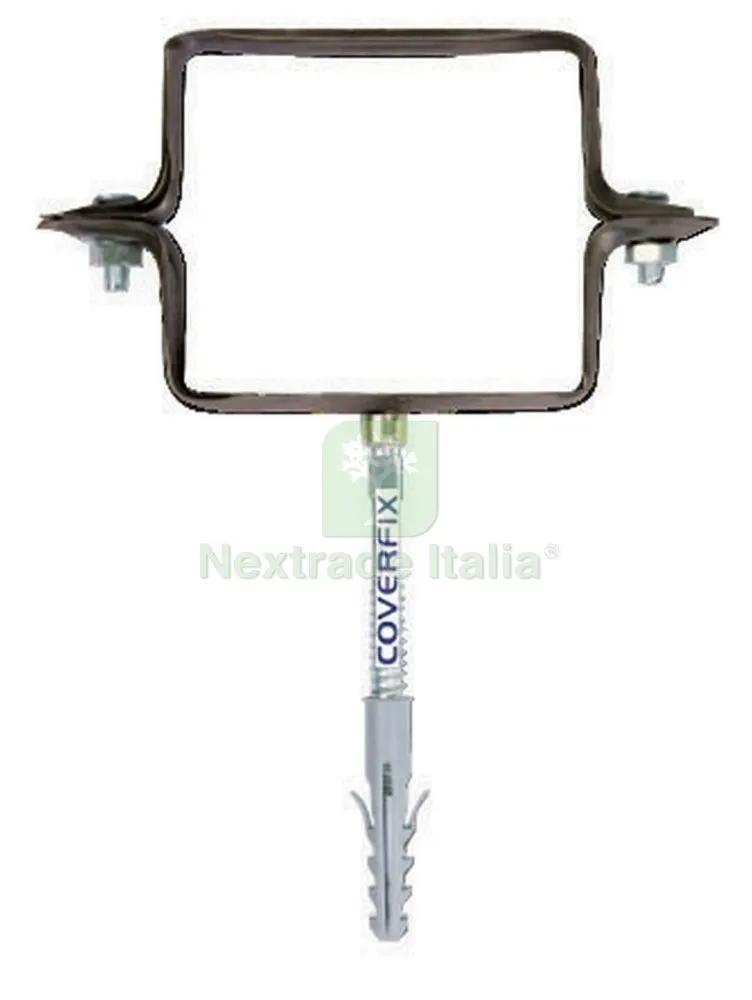 50PZ COLLARI X PLUVIALI TESTA DI MORO QUADRI MM. 80X 80 — Fascette e collari — rif. FERX.24913 50PZ COLLARI X PLUVIALI TESTA DI MORO QUADRI MM. 80X 80 — Fascette e collari — rif. FERX.24913
