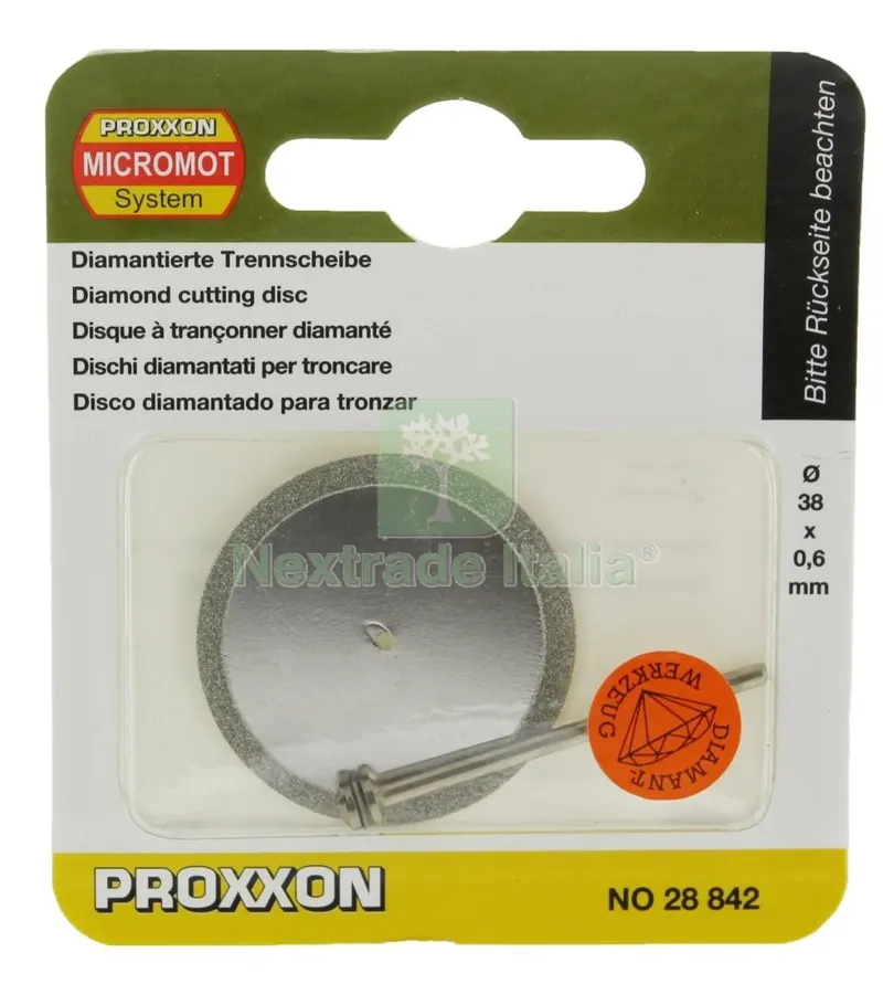 PROXXON 28842 "FIGURA 25" DISCO DIAMANTATO MM.38 — Punte, frese e dischi — rif. FERX.25020