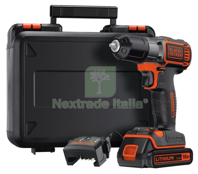 Trapano B&D 18 V. Litio "autosense" ASD184K — Trapani e avvitatori — rif. FERX.25049 Trapano B&D 18 V. Litio "autosense" ASD184K — Trapani e avvitatori — rif. FERX.25049