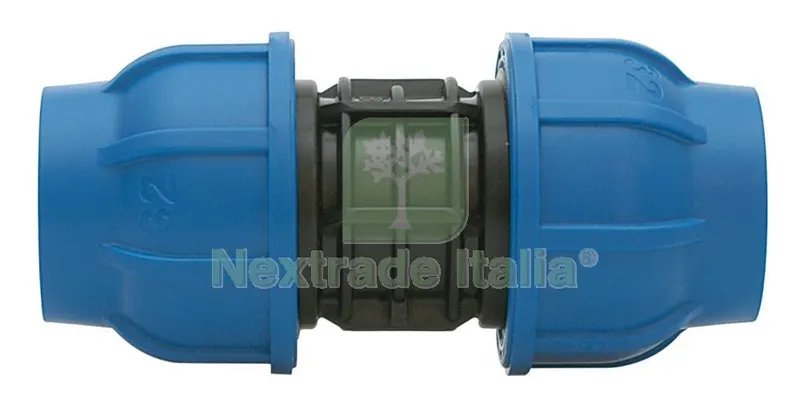 10PZ RACCORDO NYLON MANICOTTO GIUNZIONE 25 MM — Tubi e raccordi — rif. FERX.25235