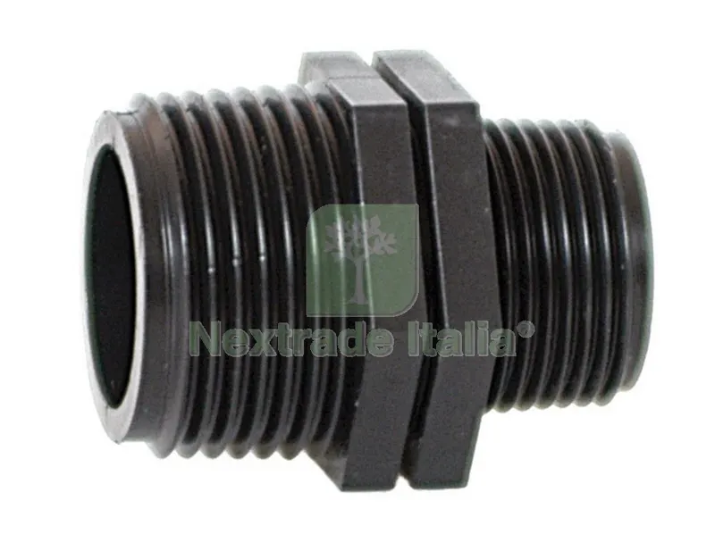50PZ RACCORDO NYLON NIPPLO RIDUZIONE 3/4 X 1/2 — Tubi e raccordi — rif. FERX.25244