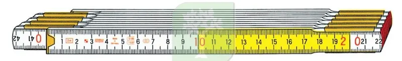 10PZ DOPPIO METRO BIANCO/GIALLO "STABILA" /717 10 ASTE DA 16 MM — Misurazione e taglio manuale — rif. FERX.25459 10PZ DOPPIO METRO BIANCO/GIALLO "STABILA" /717 10 ASTE DA 16 MM — Misurazione e taglio manuale — rif. FERX.25459