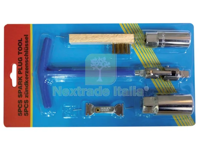 CHIAVE PER CANDELE CONO DOPPIO SNODO SET DA 5 PZ PZ.5 — Chiavi e bussole — rif. FERX.2567
