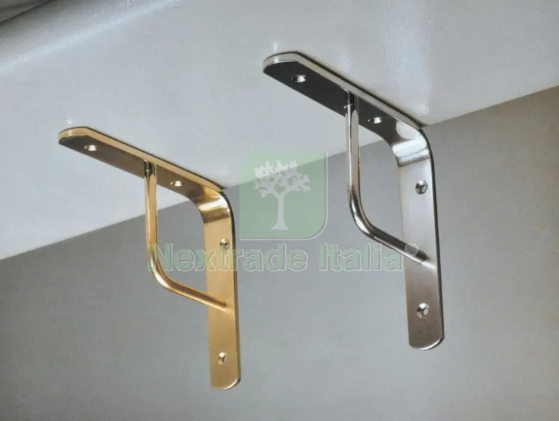 4PZ Imof Reggimensola a Squadra Ottone Lucido ART. 1400 CM.15 — Ferramenta per legno e mobili — rif. FERX.25754 4PZ Imof Reggimensola a Squadra Ottone Lucido ART. 1400 CM.15 — Ferramenta per legno e mobili — rif. FERX.25754