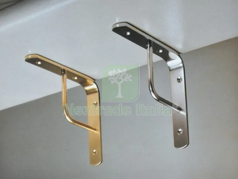 4PZ Imof Reggimensola a Squadra Ottone Lucido ART. 1400 CM.25 — Ferramenta per legno e mobili — rif. FERX.25756 4PZ Imof Reggimensola a Squadra Ottone Lucido ART. 1400 CM.25 — Ferramenta per legno e mobili — rif. FERX.25756