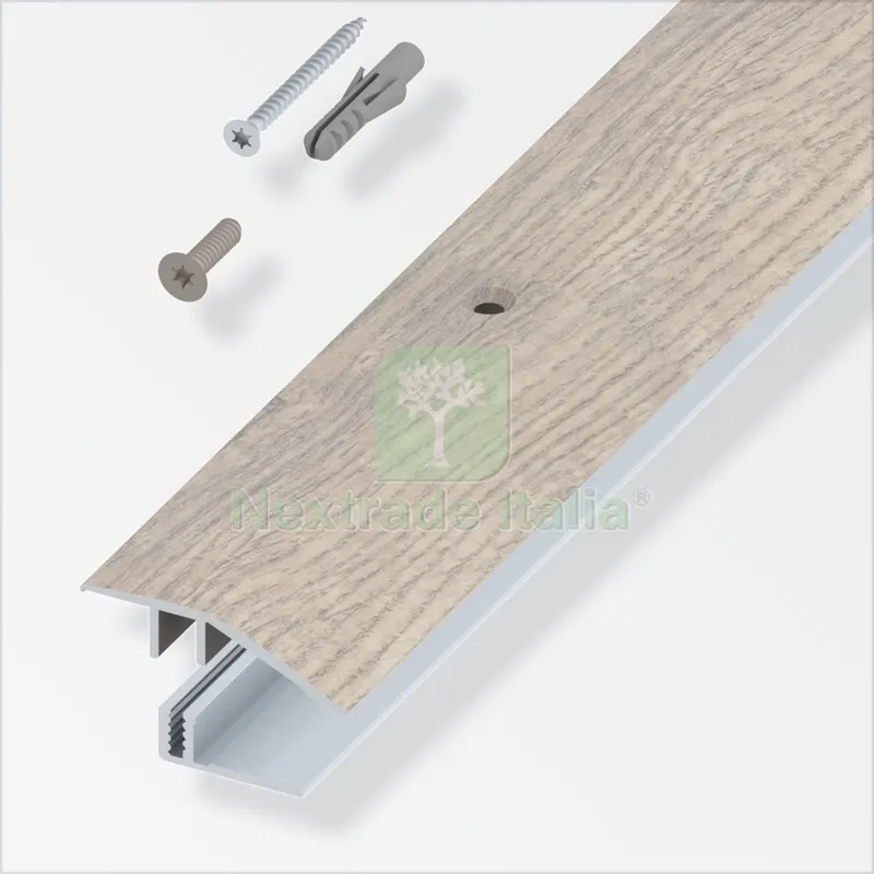 Terminale a Scivolo x Parquet Rovere/Grigio CM.100 — Pannelli e tavole in legno — rif. FERX.25765