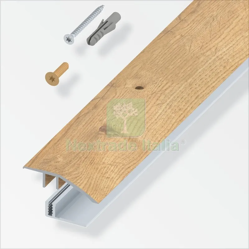 TERMINALE A SCIVOLO X PARQUET ROVERE NATURALE CM.100 — Pannelli e tavole in legno — rif. FERX.25769