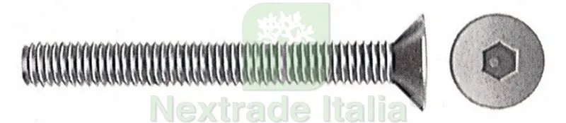 200PZ VITI TESTA SVASATA PIANA BRUNITE ESAGONALE INCASSATO 6X60 — Viti — rif. FERX.25837 200PZ VITI TESTA SVASATA PIANA BRUNITE ESAGONALE INCASSATO 6X60 — Viti — rif. FERX.25837