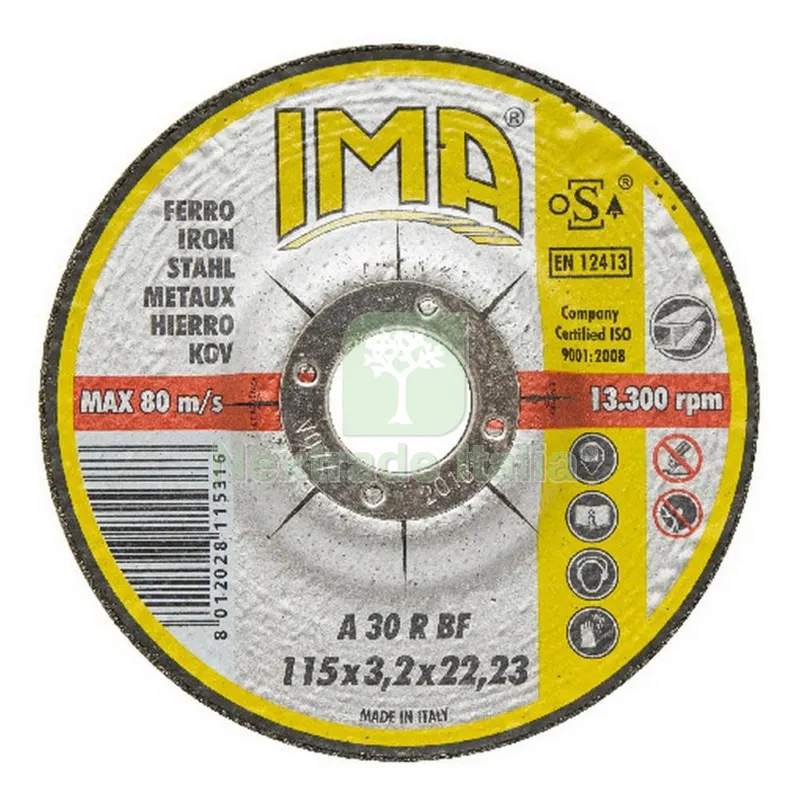 25PZ MINIDISCO X FERRO IMA DIAMETRO 115X3,2 — Punte, frese e dischi — rif. FERX.25844 25PZ MINIDISCO X FERRO IMA DIAMETRO 115X3,2 — Punte, frese e dischi — rif. FERX.25844