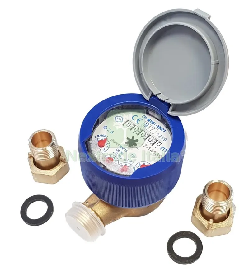 CONTATORE PER ACQUA QUADRANTE ASCIUTTO 1/2 CON RACCORDO — Tubi e raccordi — rif. FERX.25849