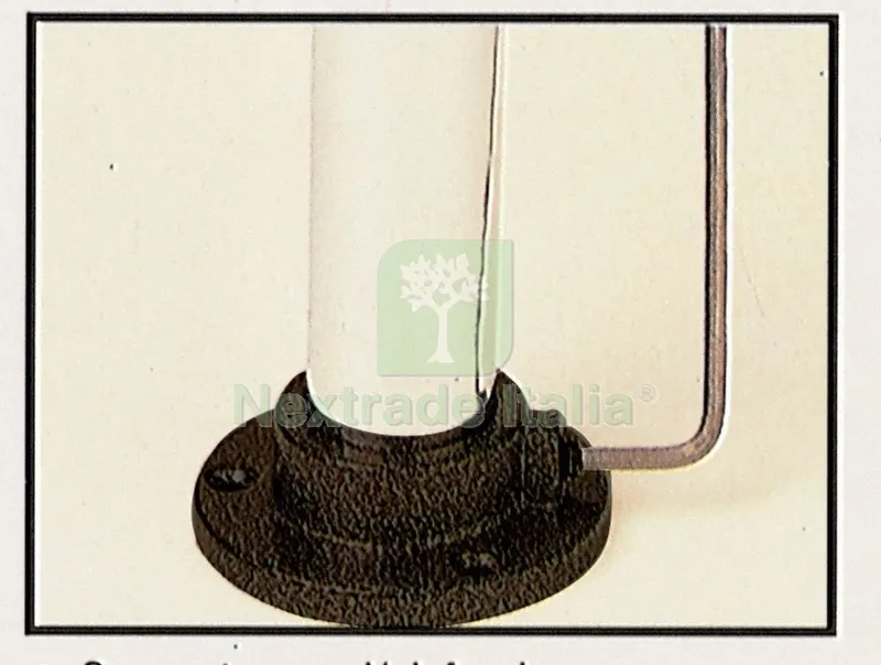 10PZ PIEDINO FISSO PER TUBO VERNICIATO NERO(FIGURA 5) — Tubi e raccordi — rif. FERX.25933