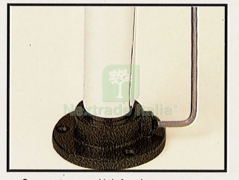 10PZ PIEDINO FISSO PER TUBO VERNICIATO BIANCO(FIG5) — Tubi e raccordi — rif. FERX.25934