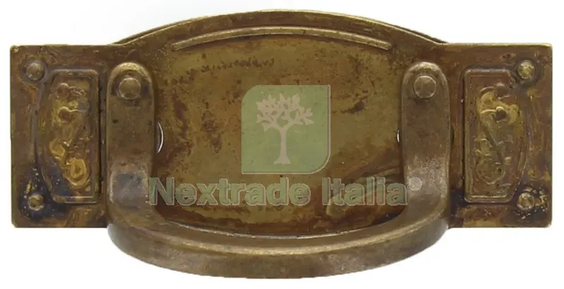 25PZ Maniglia Antichizzata ART.18328 MM.60X28 Ottone Antico — Maniglie e pomelli — rif. FERX.26066