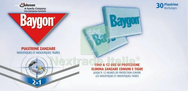 48CF Baygon Piastrine Ricambio PZ.30 x Elettroem. — Protezione piante e sementi — rif. FERX.2633