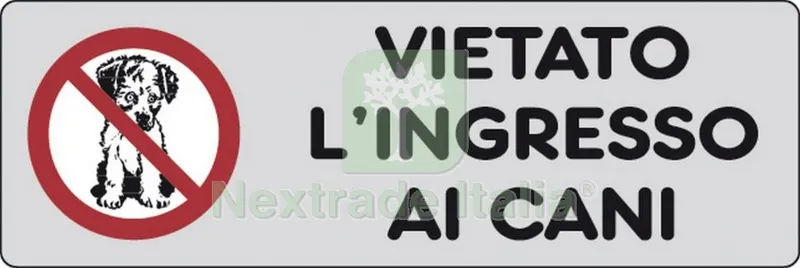 10PZ Etichetta Adesiva 150X50 Vietato Lingresso Cani — Segnaletica e cartelli cantiere — rif. FERX.26342 10PZ Etichetta Adesiva 150X50 Vietato Lingresso Cani — Segnaletica e cartelli cantiere — rif. FERX.26342
