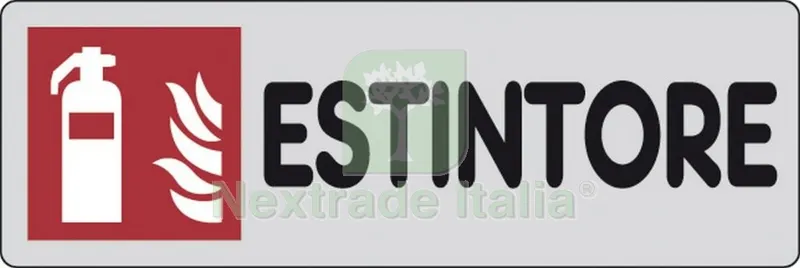10PZ Etichetta Adesiva 150X50 Estintore — Segnaletica e cartelli cantiere — rif. FERX.26345