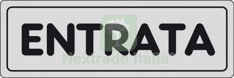 10PZ ETICHETTA ADESIVA 150X50 ENTRATA — Segnaletica e cartelli cantiere — rif. FERX.26462