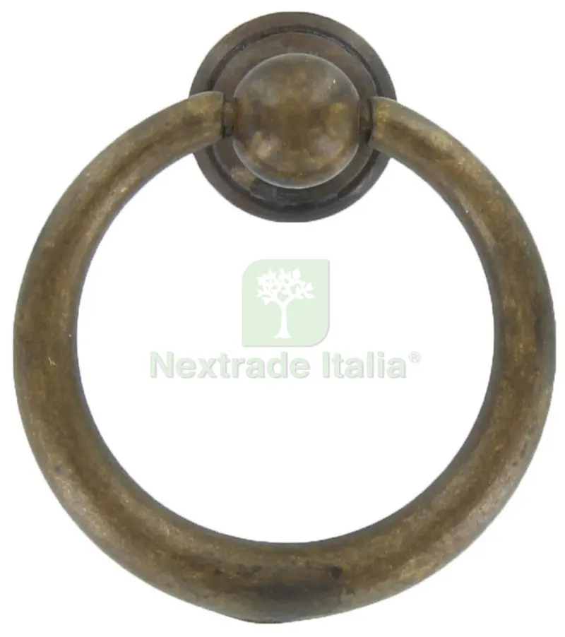 50PZ Maniglia Antichizzata ART.09202 MM.40X46 Ottone Antico — Maniglie e pomelli — rif. FERX.26537