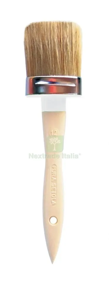 12PZ OVALINO SETOLA BIONDA M/CO PLAST. S 600 N.10 — Pennelli e rulli — rif. FERX.2657