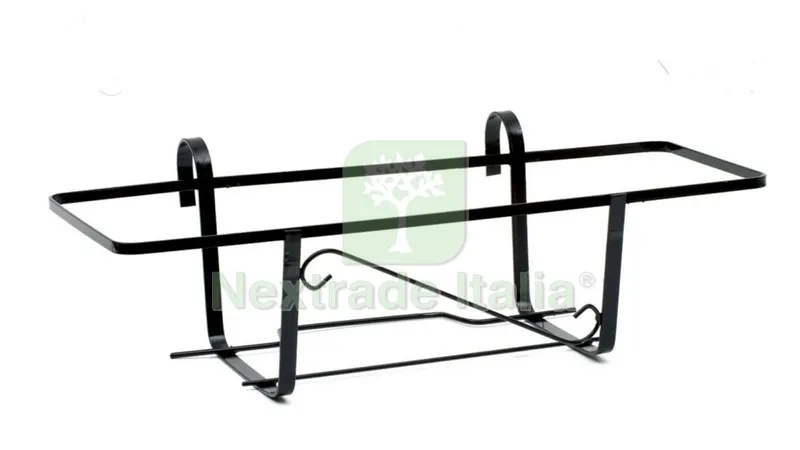 5PZ Fioriera da Balcone Tipo Napoli 60 CM Nero — Vasi e fioriere — rif. FERX.26748