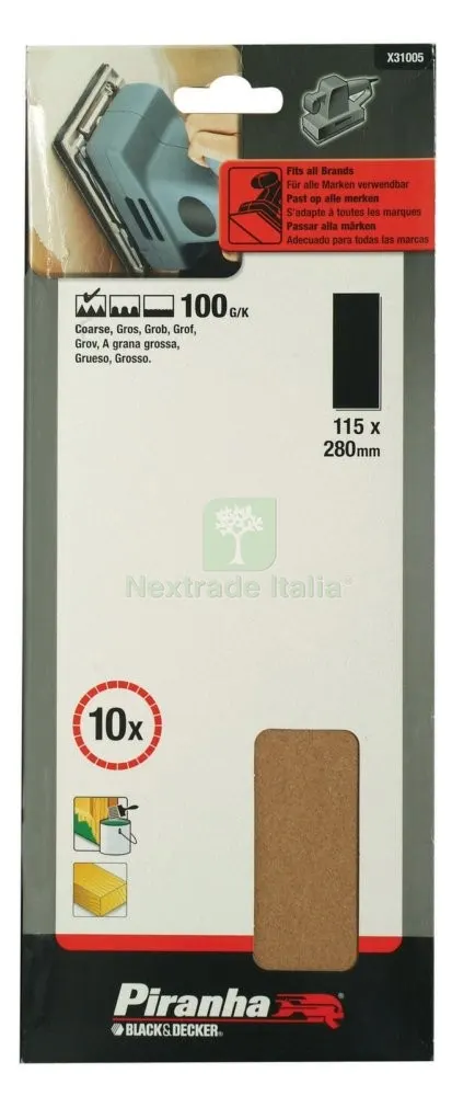 Piranha X31005 10 Fogli 115X280 GR.100 — Tubi e raccordi — rif. FERX.27171