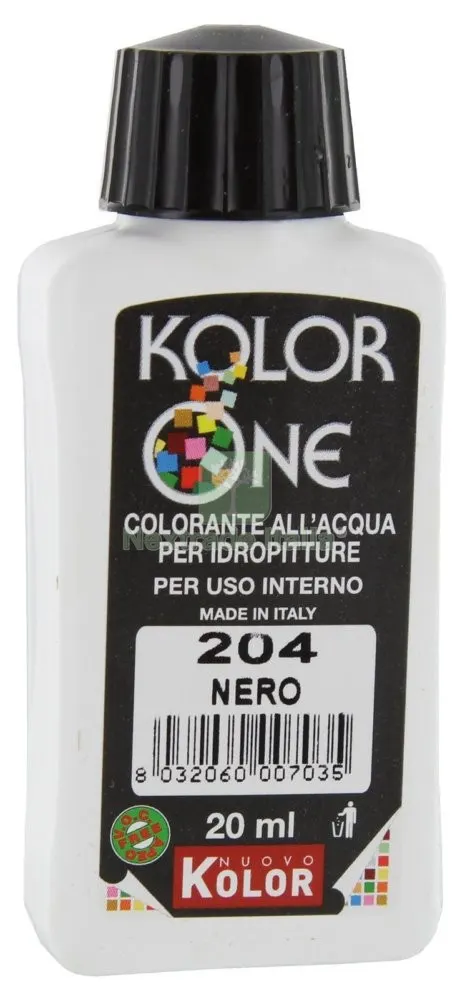 12PZ COLOR-ANTE KOLOR ONE ML.20 N.204 NERO — Pitture murali e idropitture — rif. FERX.27771 12PZ COLOR-ANTE KOLOR ONE ML.20 N.204 NERO — Pitture murali e idropitture — rif. FERX.27771
