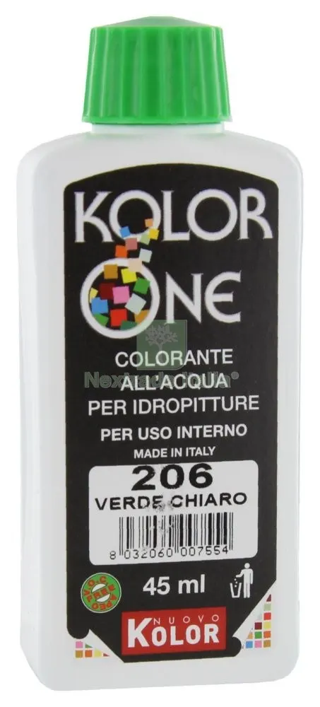 12PZ COLOR-ANTE KOLOR ONE ML.45 N.206 VERDE CHIARO — Pitture murali e idropitture — rif. FERX.27811 12PZ COLOR-ANTE KOLOR ONE ML.45 N.206 VERDE CHIARO — Pitture murali e idropitture — rif. FERX.27811
