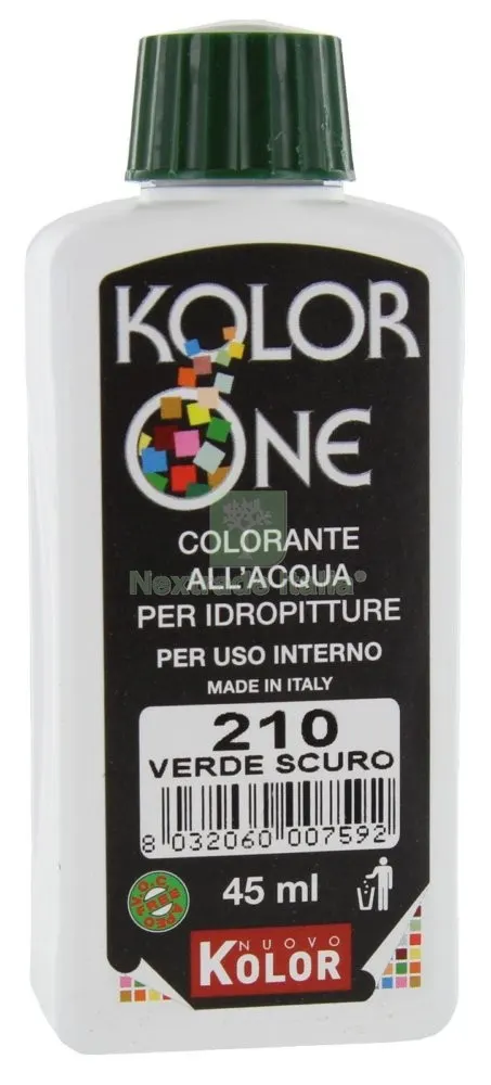 12PZ COLOR-ANTE KOLOR ONE ML.45 N.210 VERDE SCURO — Pitture murali e idropitture — rif. FERX.27817 12PZ COLOR-ANTE KOLOR ONE ML.45 N.210 VERDE SCURO — Pitture murali e idropitture — rif. FERX.27817