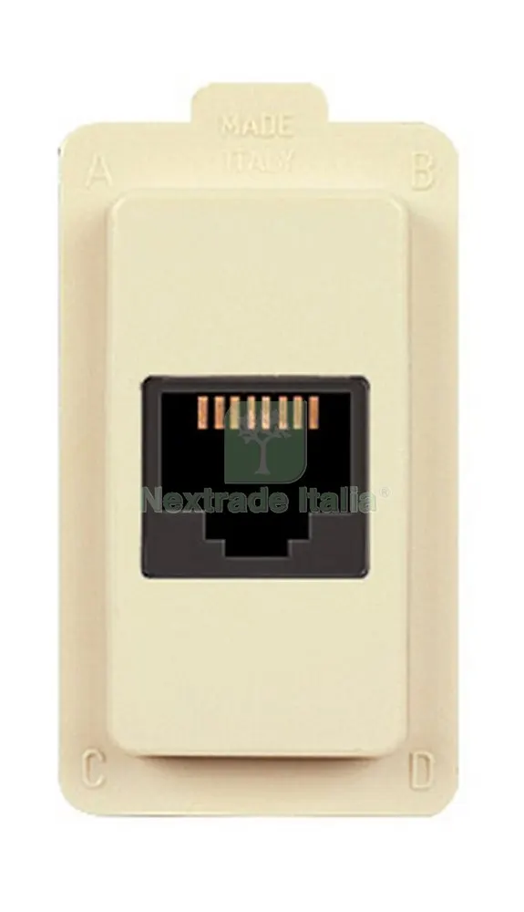 10PZ TONDO' ART. ECL2584 PRESA TELEFONICA RJ11 — Interruttori e prese — rif. FERX.2782