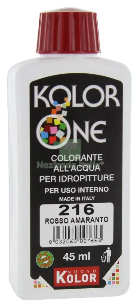 12PZ COLOR-ANTE KOLOR ONE ML.45 N.216 ROSSO AMARANTO — Pitture murali e idropitture — rif. FERX.27834 12PZ COLOR-ANTE KOLOR ONE ML.45 N.216 ROSSO AMARANTO — Pitture murali e idropitture — rif. FERX.27834