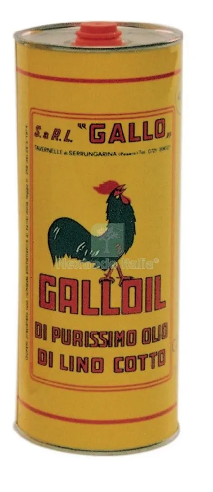 12PZ OLIO DI LINO COTTO PURO LT.1 (LATTA GIALLA) — Pennelli e rulli — rif. FERX.2786