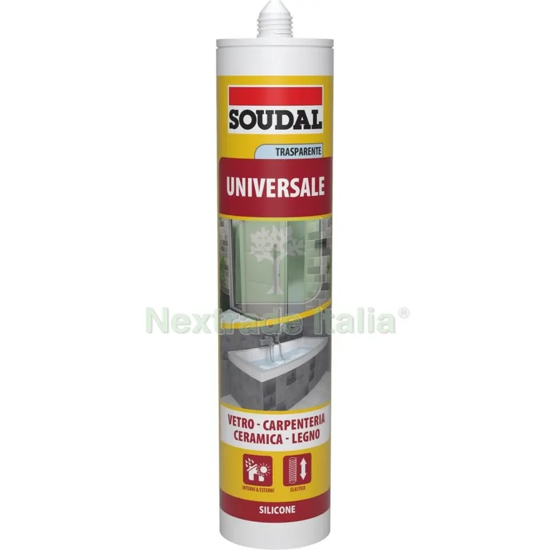 24PZ Soudal Cartuccia Silicone Universale Trasparente ML.280 — Adesivi e sigillanti — rif. FERX.2798
