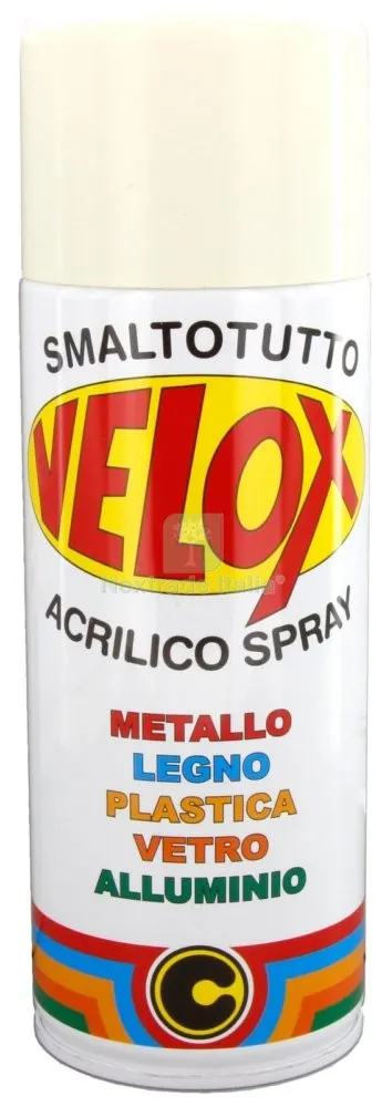 6PZ VELOX SPRAY ACRILICO BIANCO PERLA RAL 1013 — Bombolette e vernici spray — rif. FERX.2808