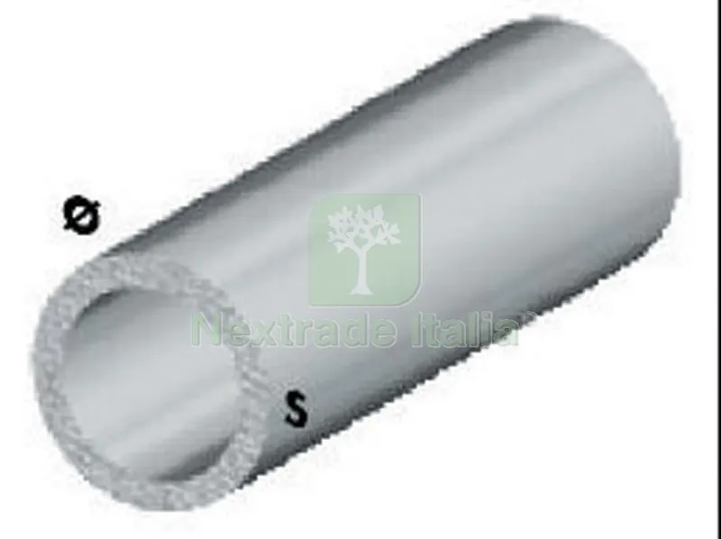 5PZ PROFILO ARGENTO H.100 cm TUBO TONDO 18X1 mm — Profili e angolari decorativi — rif. FERX.28203 5PZ PROFILO ARGENTO H.100 cm TUBO TONDO 18X1 mm — Profili e angolari decorativi — rif. FERX.28203