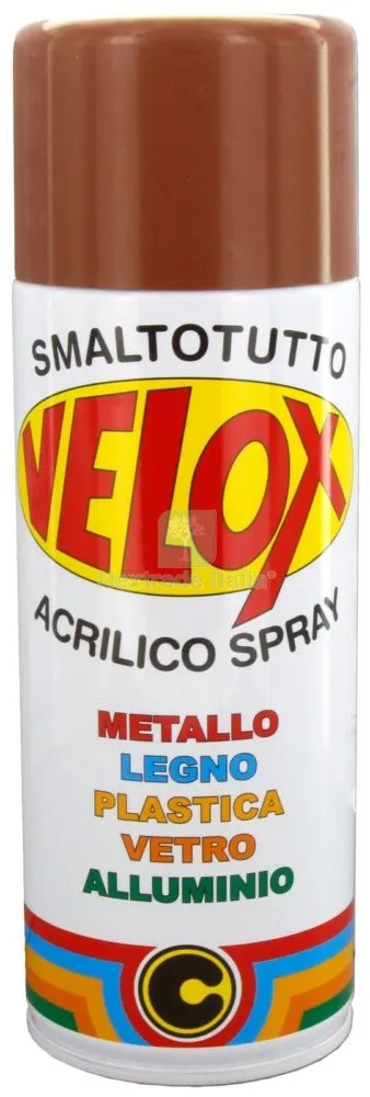 6PZ Velox Spray Acrilico Marrone Segnale RAL 8002 — Bombolette e vernici spray — rif. FERX.2833 6PZ Velox Spray Acrilico Marrone Segnale RAL 8002 — Bombolette e vernici spray — rif. FERX.2833