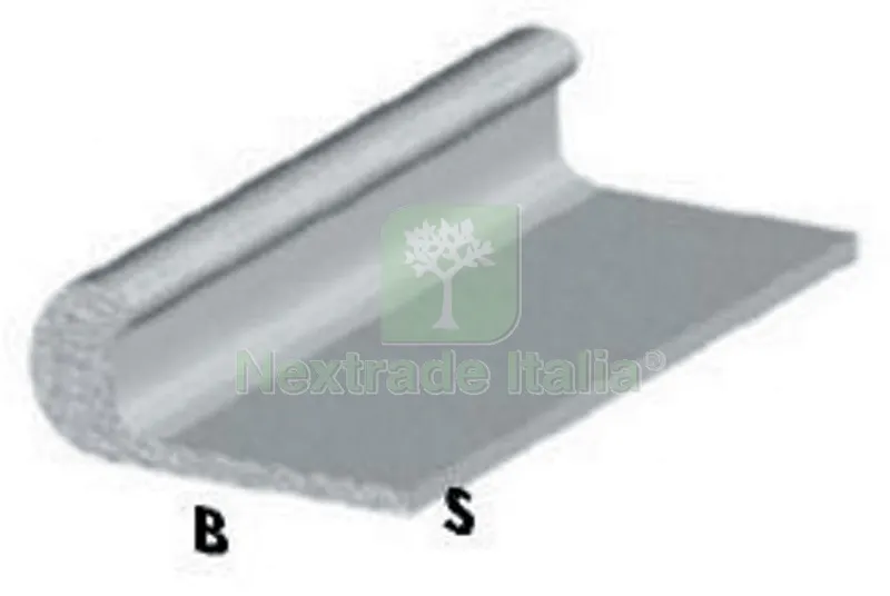 5PZ PROFILO ARGENTO H.200 cm UNGHIETTA 25X1 mm — Profili e angolari decorativi — rif. FERX.28401