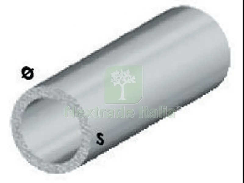 5PZ PROFILO ARGENTO H.200 cm TUBO TONDO 16X1 mm — Profili e angolari decorativi — rif. FERX.28402 5PZ PROFILO ARGENTO H.200 cm TUBO TONDO 16X1 mm — Profili e angolari decorativi — rif. FERX.28402
