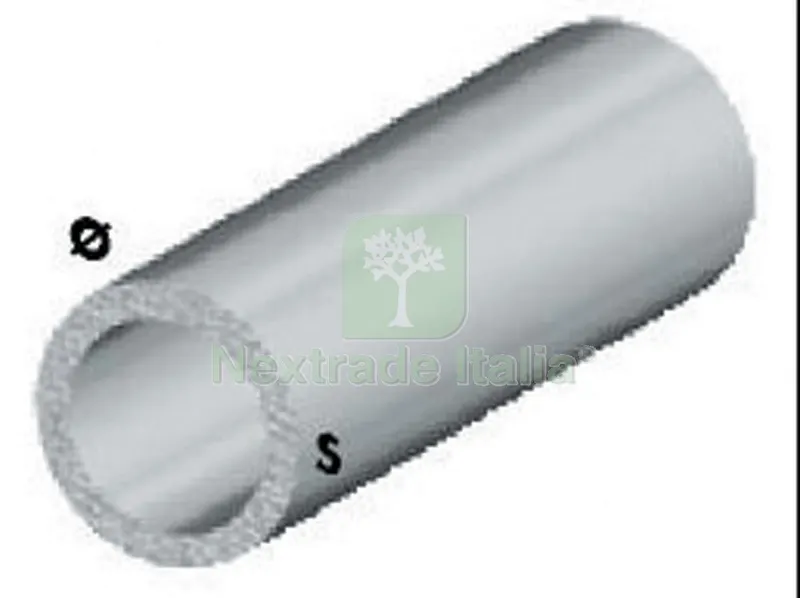 5PZ PROFILO ARGENTO H.200 cm TUBO TONDO 18X1 mm — Profili e angolari decorativi — rif. FERX.28403 5PZ PROFILO ARGENTO H.200 cm TUBO TONDO 18X1 mm — Profili e angolari decorativi — rif. FERX.28403