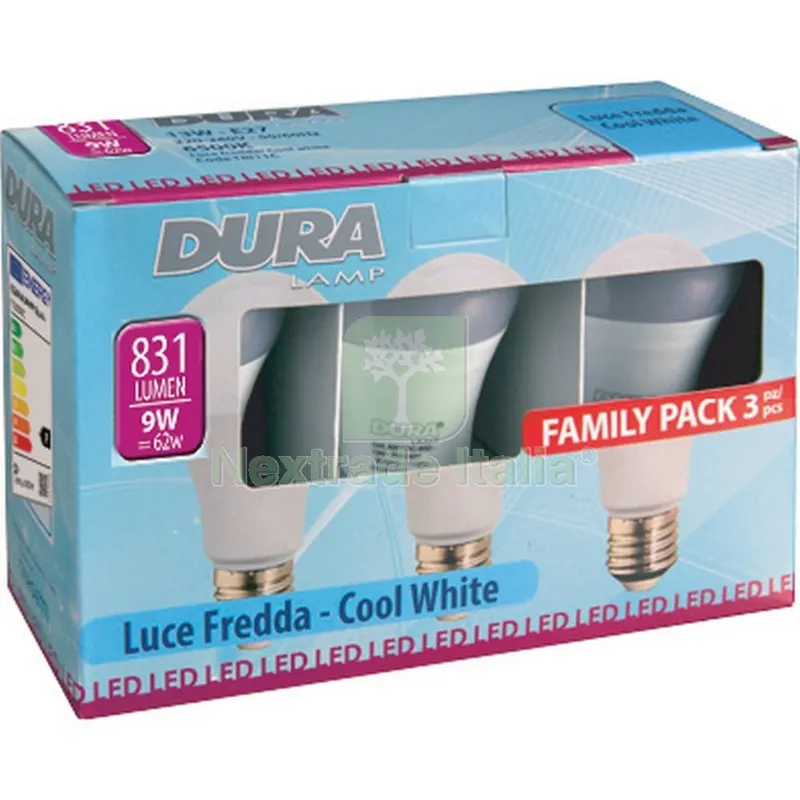 6PZ LED Set 3 Goccia 9W E27 Lumen 831-6500K Fredda — Illuminazione — rif. FERX.2844
