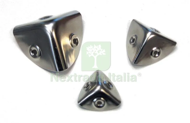 50PZ ANGOLO PER BAULI IN ACCIAIO NICHEL MM.30 — Tubi e raccordi — rif. FERX.28956