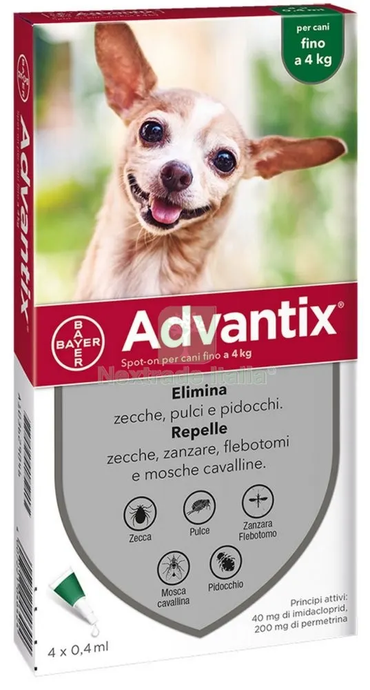 BAYER ADVANTIX SPOT ON CANI FINO A KG.4 — Cani — rif. FERX.29078