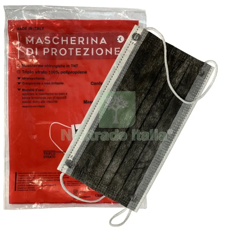 30CF Mascherina Chirurgica Colore Nero PZ 10 — Protezioni corpo — rif. FERX.2938