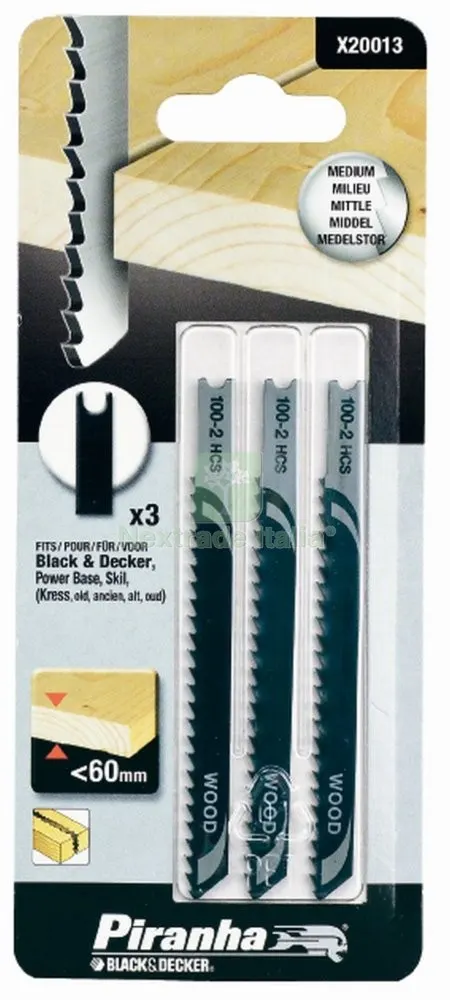 Piranha X20013 3 Lame Legno Fresate T/Medio — Punte, frese e dischi — rif. FERX.29943