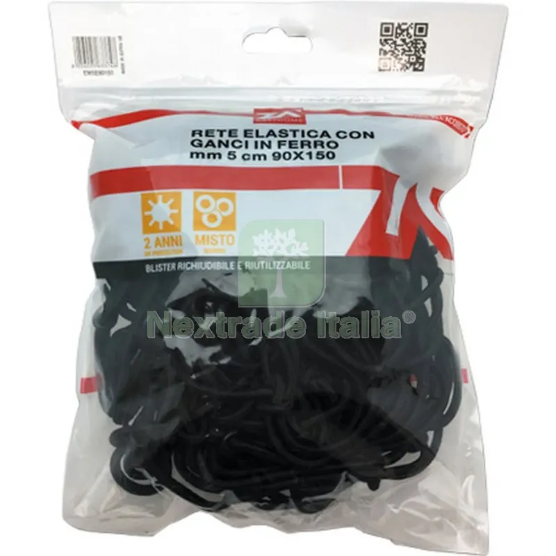 10PZ RETE ELASTICA PER BAGAGLI D.5 CM 90X150 — Ferramenta porte e finestre — rif. FERX.3017 10PZ RETE ELASTICA PER BAGAGLI D.5 CM 90X150 — Ferramenta porte e finestre — rif. FERX.3017