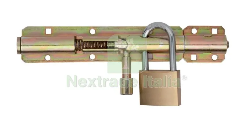 2PZ Catenaccio Automatico per Lucchetto Tondo Zincato MM.270 — Lucchetti e catene — rif. FERX.30189 2PZ Catenaccio Automatico per Lucchetto Tondo Zincato MM.270 — Lucchetti e catene — rif. FERX.30189