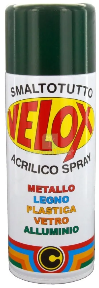 6PZ Velox Spray Acrilico Verde Muschio RAL 6005 — Bombolette e vernici spray — rif. FERX.3019 6PZ Velox Spray Acrilico Verde Muschio RAL 6005 — Bombolette e vernici spray — rif. FERX.3019